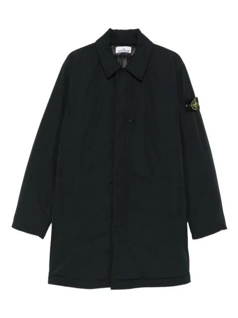 patch-pocket recycled-polyester coat by STONE ISLAND