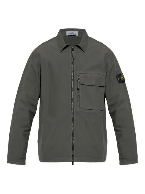 patch-pocket zip-front shirt by STONE ISLAND