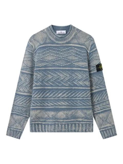 patterned sweater by STONE ISLAND