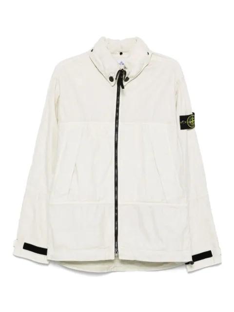 plated-ovd raw-linen jacket by STONE ISLAND