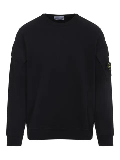 pocket-detail crew neck sweatshirt by STONE ISLAND