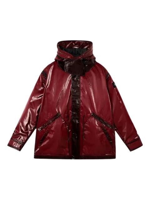 prismatic-effect hoodied coat by STONE ISLAND