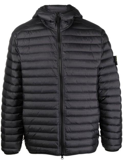 quilted panelled down jacket by STONE ISLAND
