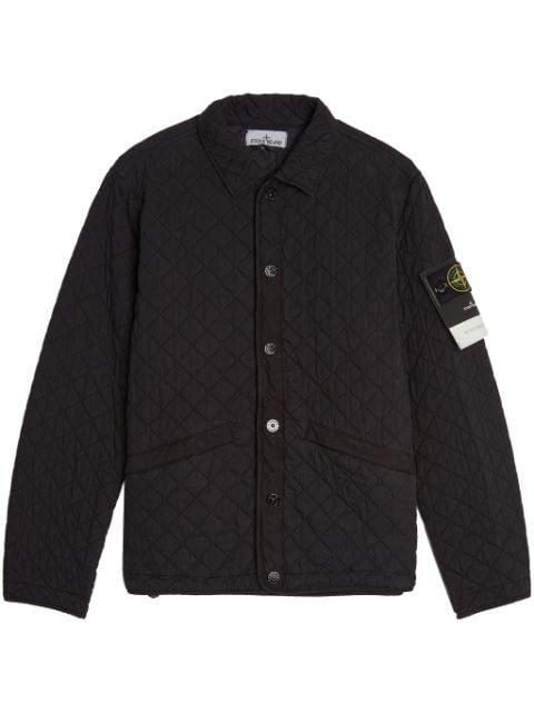quilted press-stud bomber jacket by STONE ISLAND