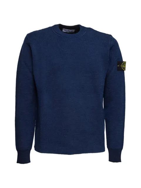 ribbed badge sweater by STONE ISLAND