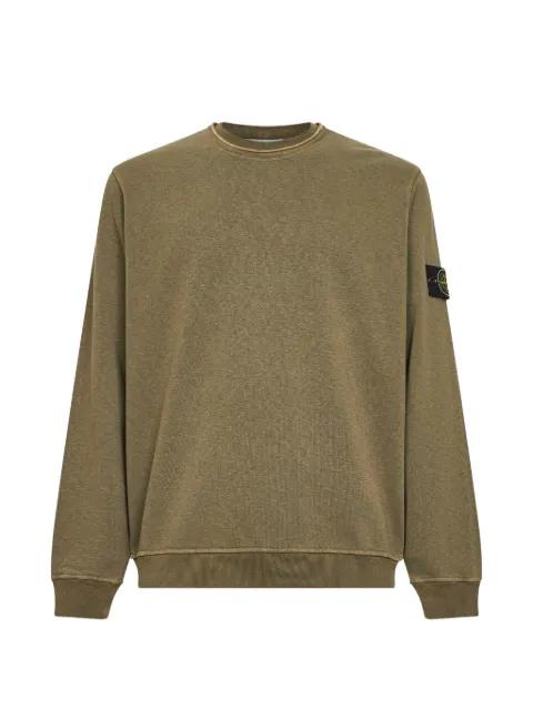 ribbed logo-patch sweatshirt by STONE ISLAND
