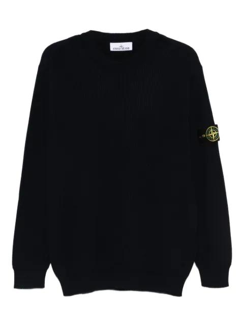 ribbed patch sweater by STONE ISLAND