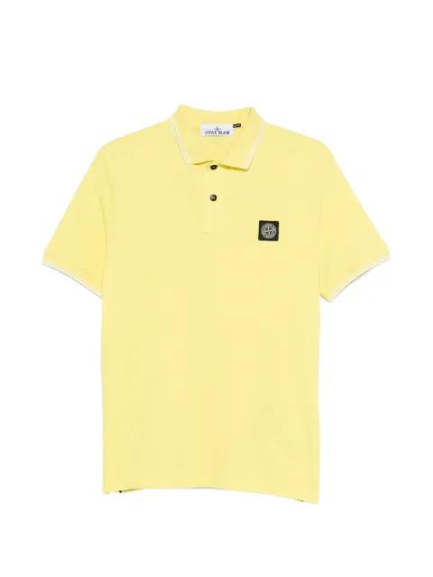ribbed trim polo shirt by STONE ISLAND