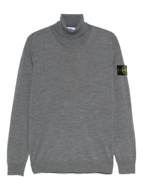 roll neck logo-patch sweater by STONE ISLAND