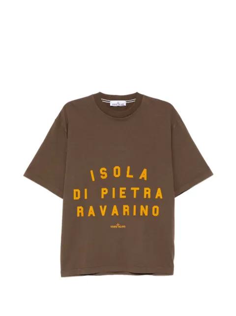 slogan-print T-shirt by STONE ISLAND
