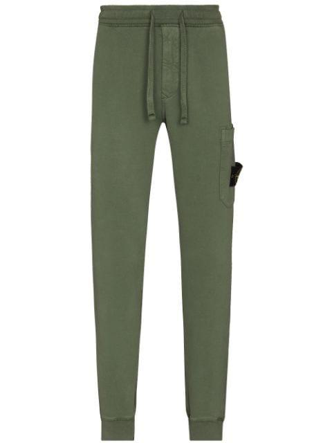 tapered drawstring track pants by STONE ISLAND