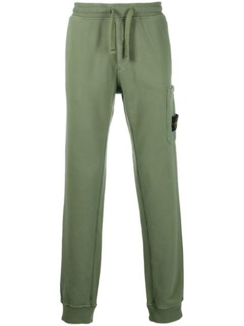 tapered fleece track trousers by STONE ISLAND