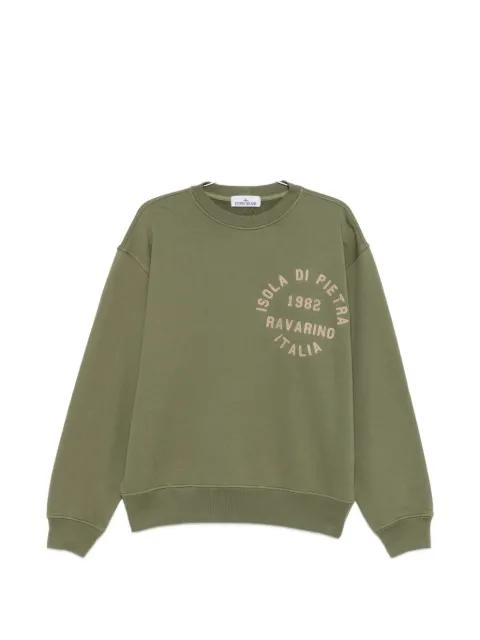 text-embroidered sweatshirt by STONE ISLAND
