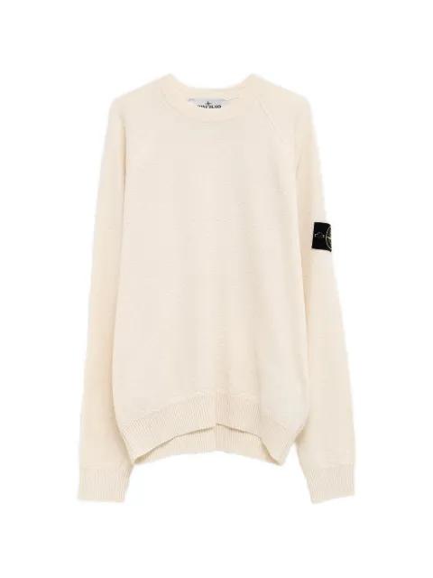 texture patch-detail sweater by STONE ISLAND