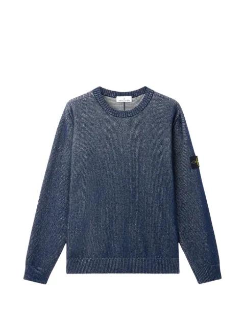 textured crew-neck sweater by STONE ISLAND