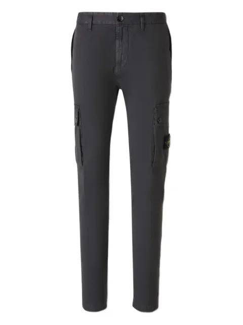 twill tapered pants by STONE ISLAND