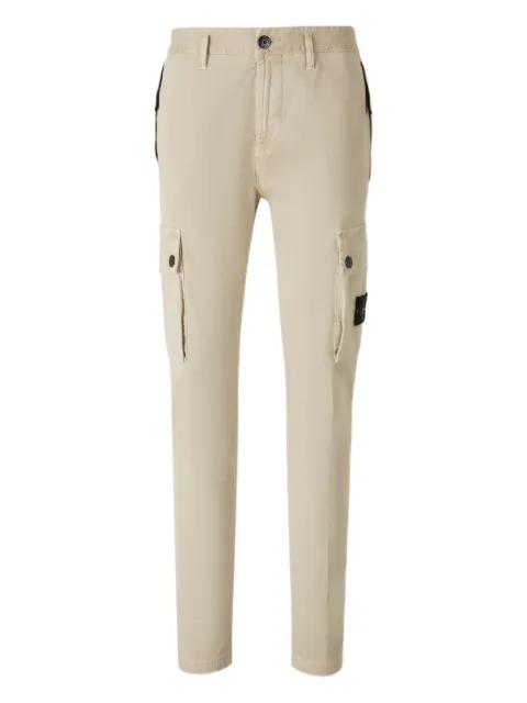 twill tapered pants by STONE ISLAND