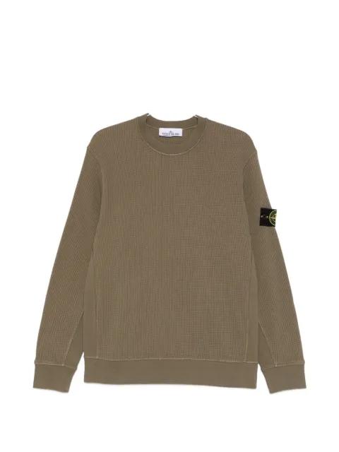 waffle-knit patch sweatshirt by STONE ISLAND