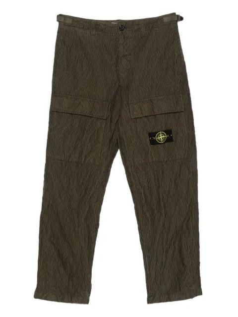 wrinkled corduroy straight-leg trousers by STONE ISLAND
