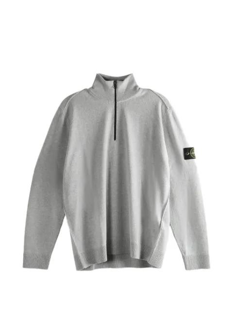 zip collar sweater by STONE ISLAND