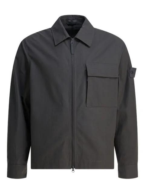 zip-fastening patch-pocket shirt jacket by STONE ISLAND