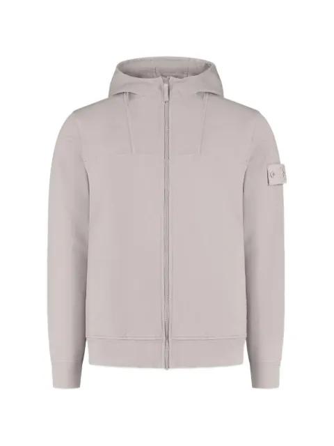 zip patch hoodie by STONE ISLAND