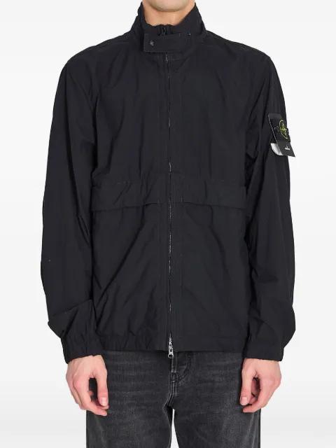 zip-up logo-patch jacket by STONE ISLAND