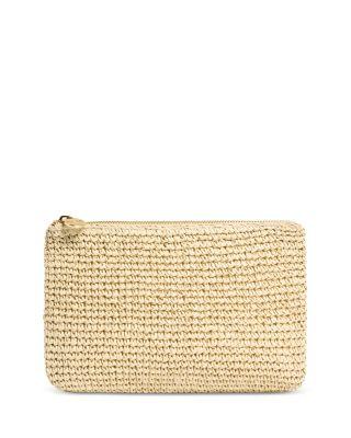 Small Raffia Flat Pouch by STONEY CLOVER LANE