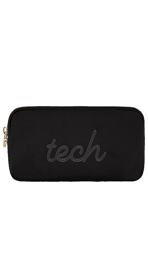 Stoney Clover Lane Noir Tech Embroidered Small Pouch in Noir by STONEY CLOVER LANE
