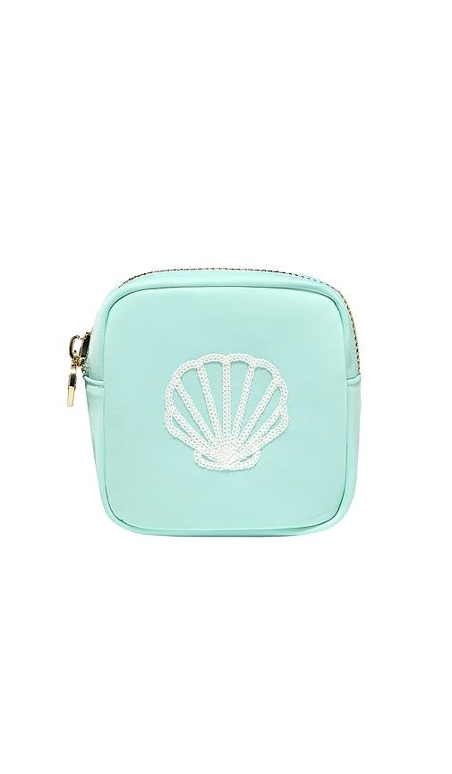 Stoney Clover Lane Shell Embroidered Mini Pouch in Cotton Candy by STONEY CLOVER LANE