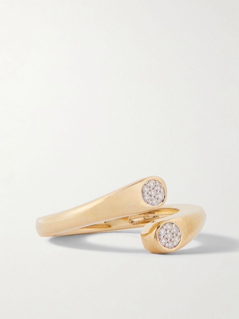 Hug 10-karat gold diamond ring by STONE&STRAND