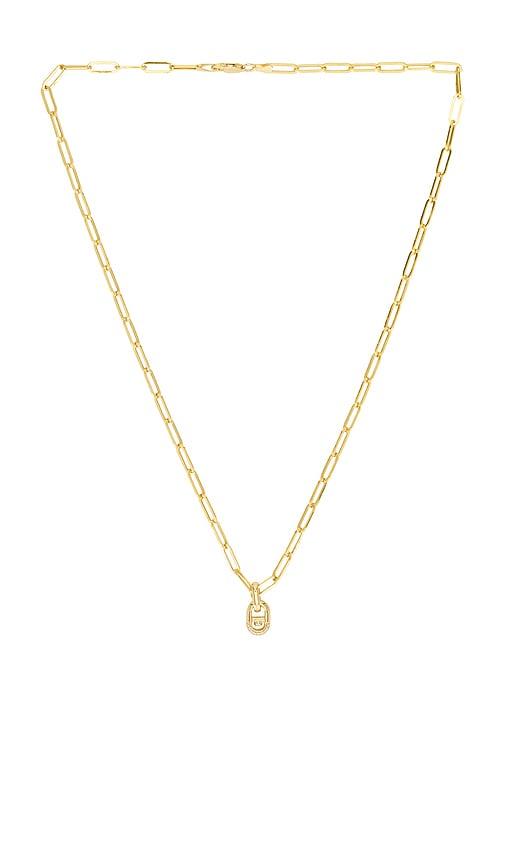 STONE AND STRAND Marina Link Necklace in Metallic Gold by STONE&STRAND