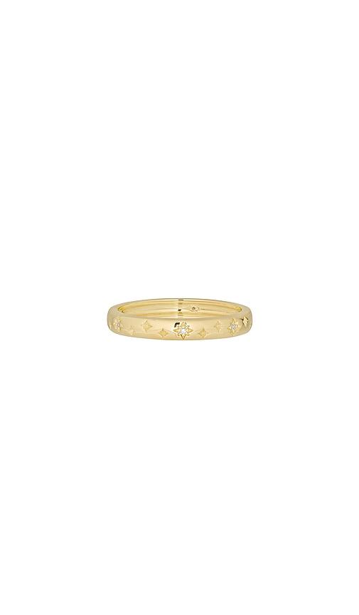 STONE AND STRAND Northern Star Diamond Ring in Metallic Gold by STONE&STRAND