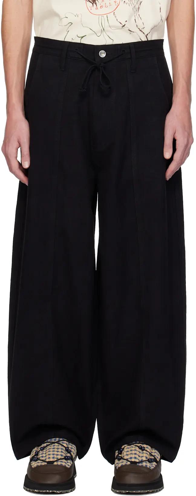 Black Document Trousers by STORY MFG.