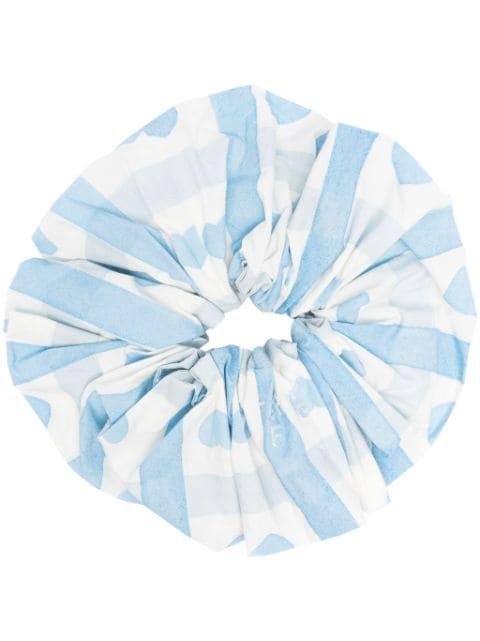 Blue Heart cotton scrunchie by STORY MFG.