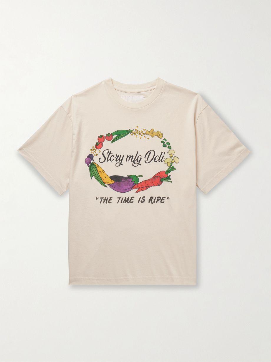 Grateful Logo-Print Organic Cotton-Jersey T-Shirt by STORY MFG.