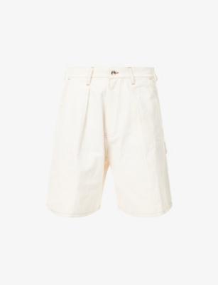 Lush Carpenter Pleated Cotton Shorts by STORY MFG.