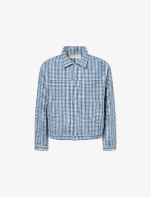 Sundae Check-Print Cotton-Knit Jacket by STORY MFG.