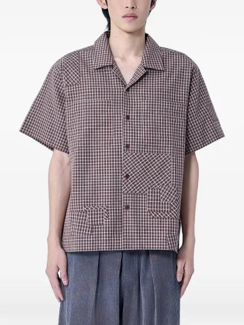 check-pattern shirt by STORY MFG.