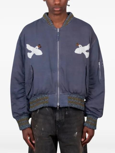 embroidered reversible bomber jacket by STORY MFG.