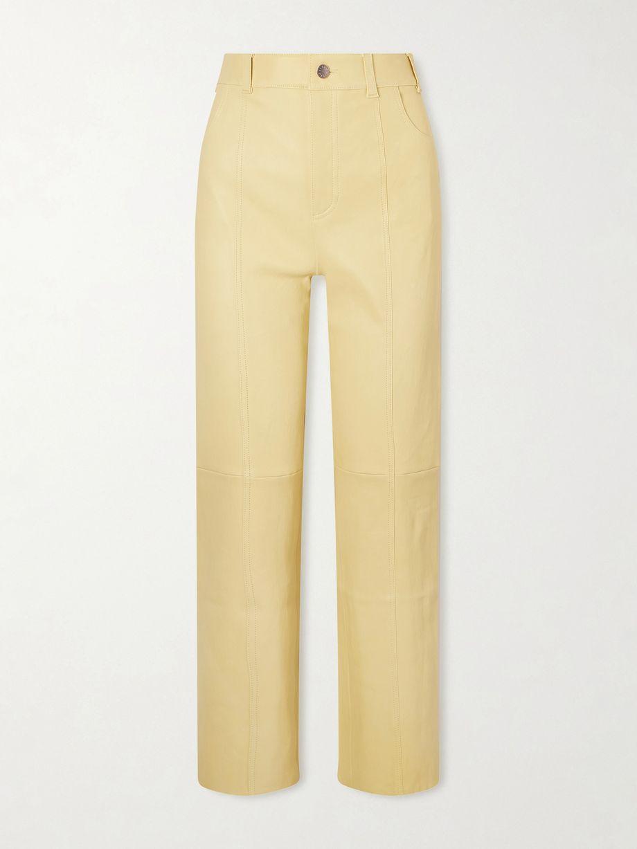 Benny leather straight-leg pants by STOULS
