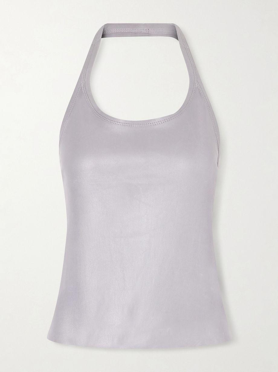 Cherry leather tank by STOULS