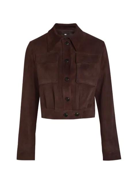Leoncino flap-pocket suede jacket by STOULS