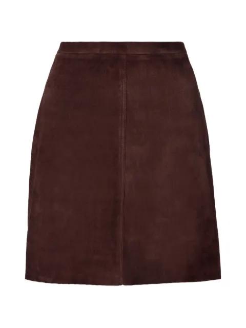 Lucie A-line suede mini skirt by STOULS