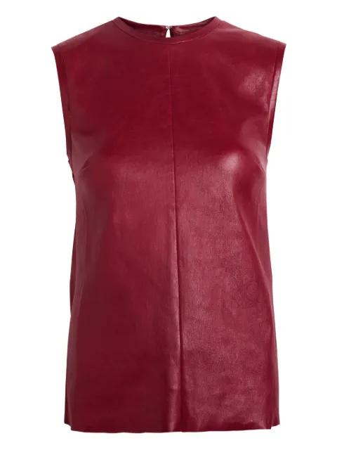 Miuccia sleeveless leather tank top by STOULS