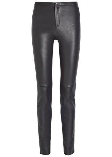 Newton slim leg leather trousers by STOULS