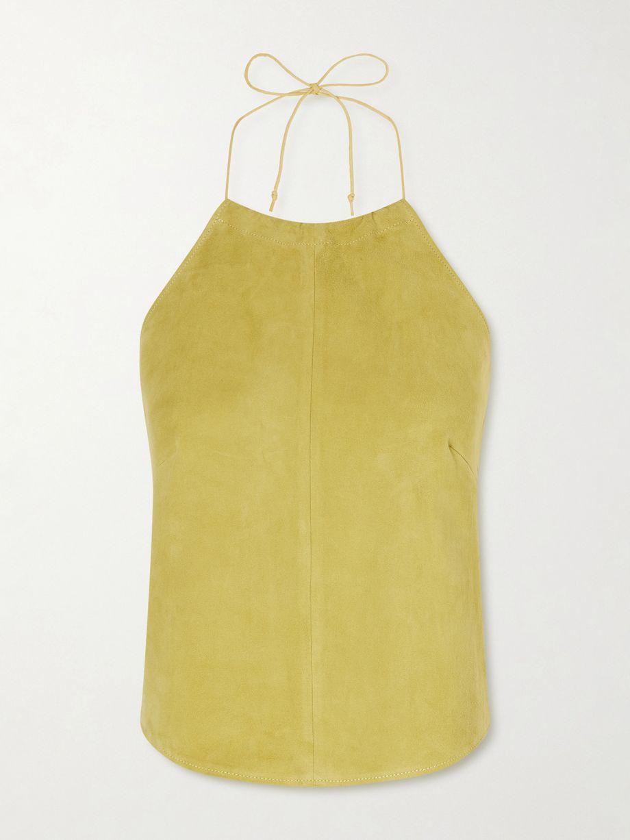 Rosie suede halterneck top by STOULS