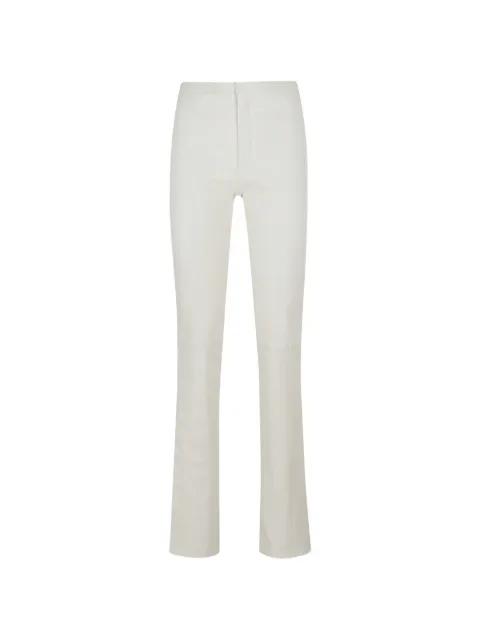 lambskin panelled straight trousers by STOULS