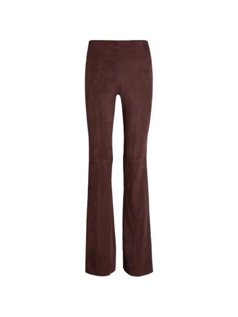 leather flared trousers by STOULS