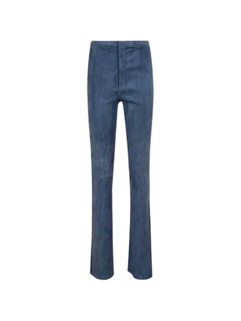 suede slim-fit trousers by STOULS